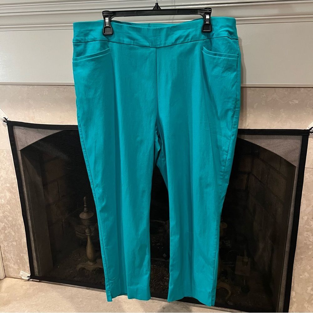 Chico’s blue/green ankle pants size 16